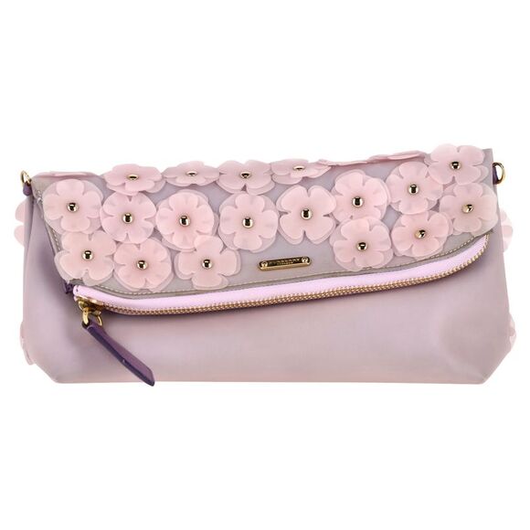 Burberry The Petal in Flowers Pouch in Purple Rubber - Picture 1 of 10